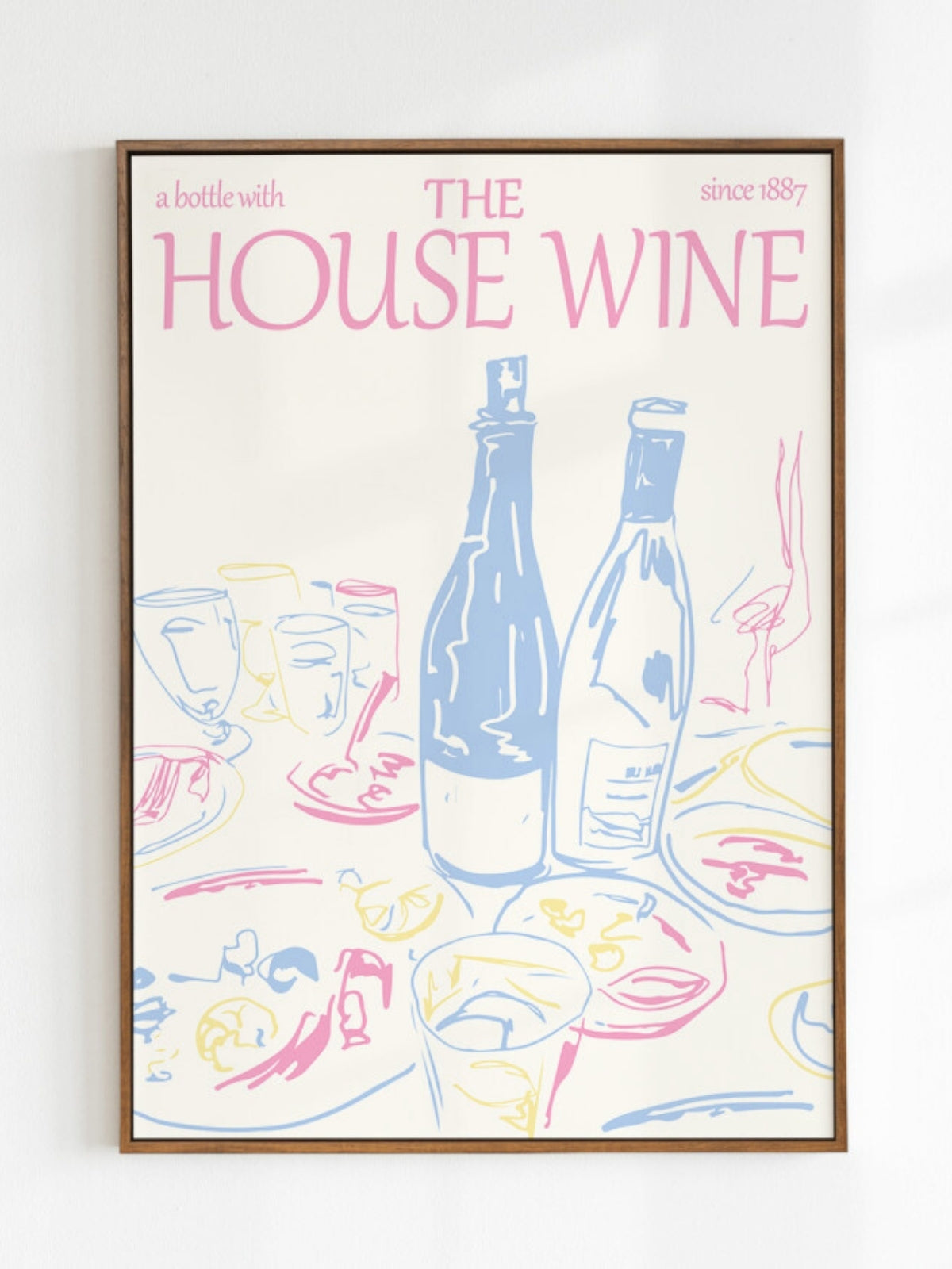 Wine 復古素描海報