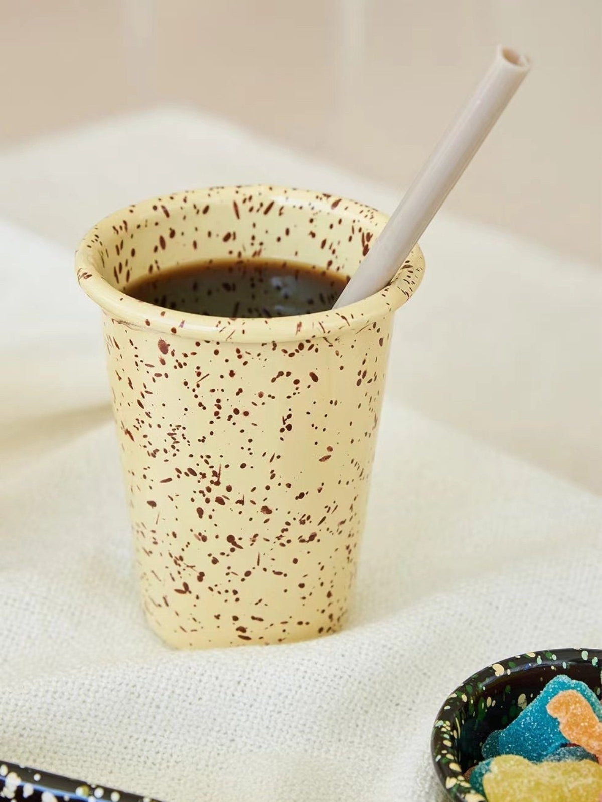 銀河系潑墨琺瑯長杯