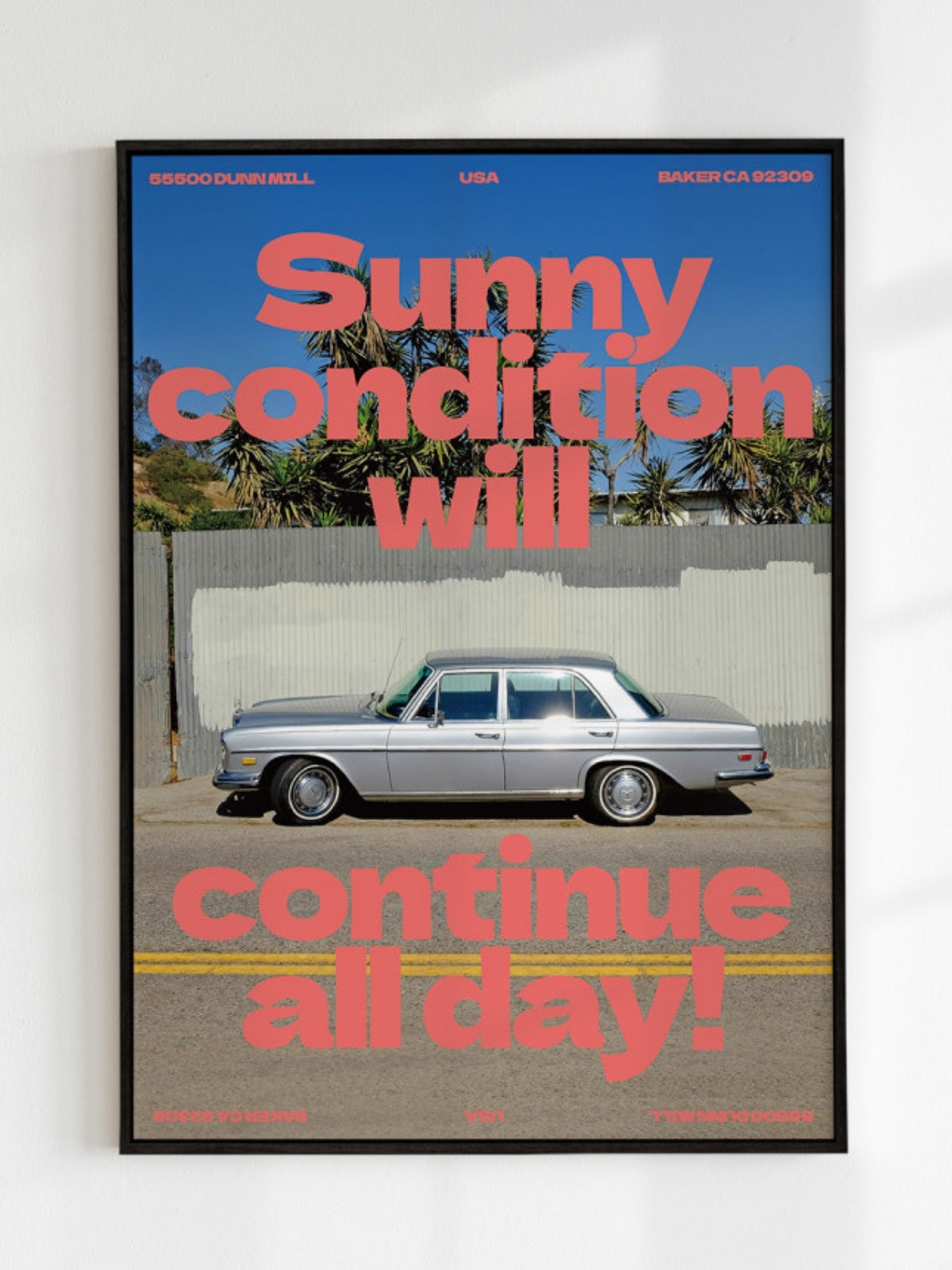 Sunny Day 復古汽車海報